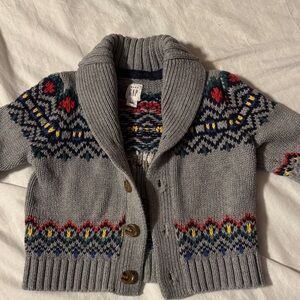GAP Baby Fair Isle Shawl Cardigan